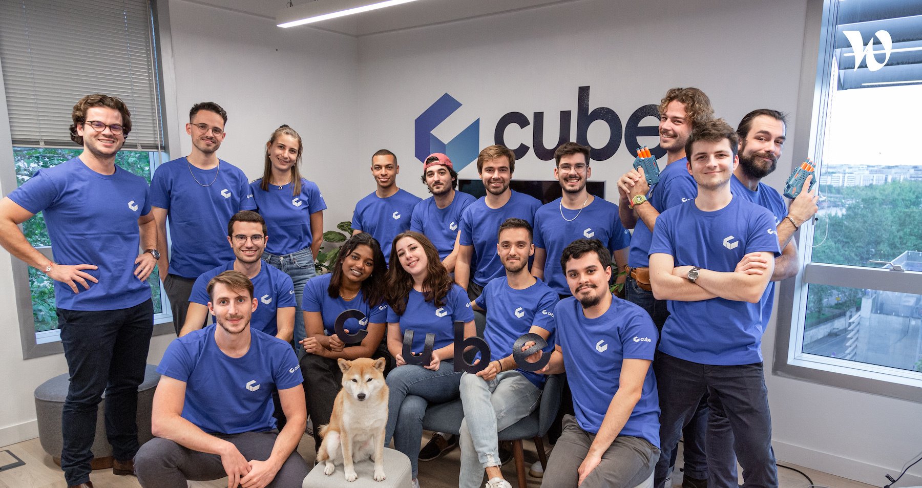 cube team photo office